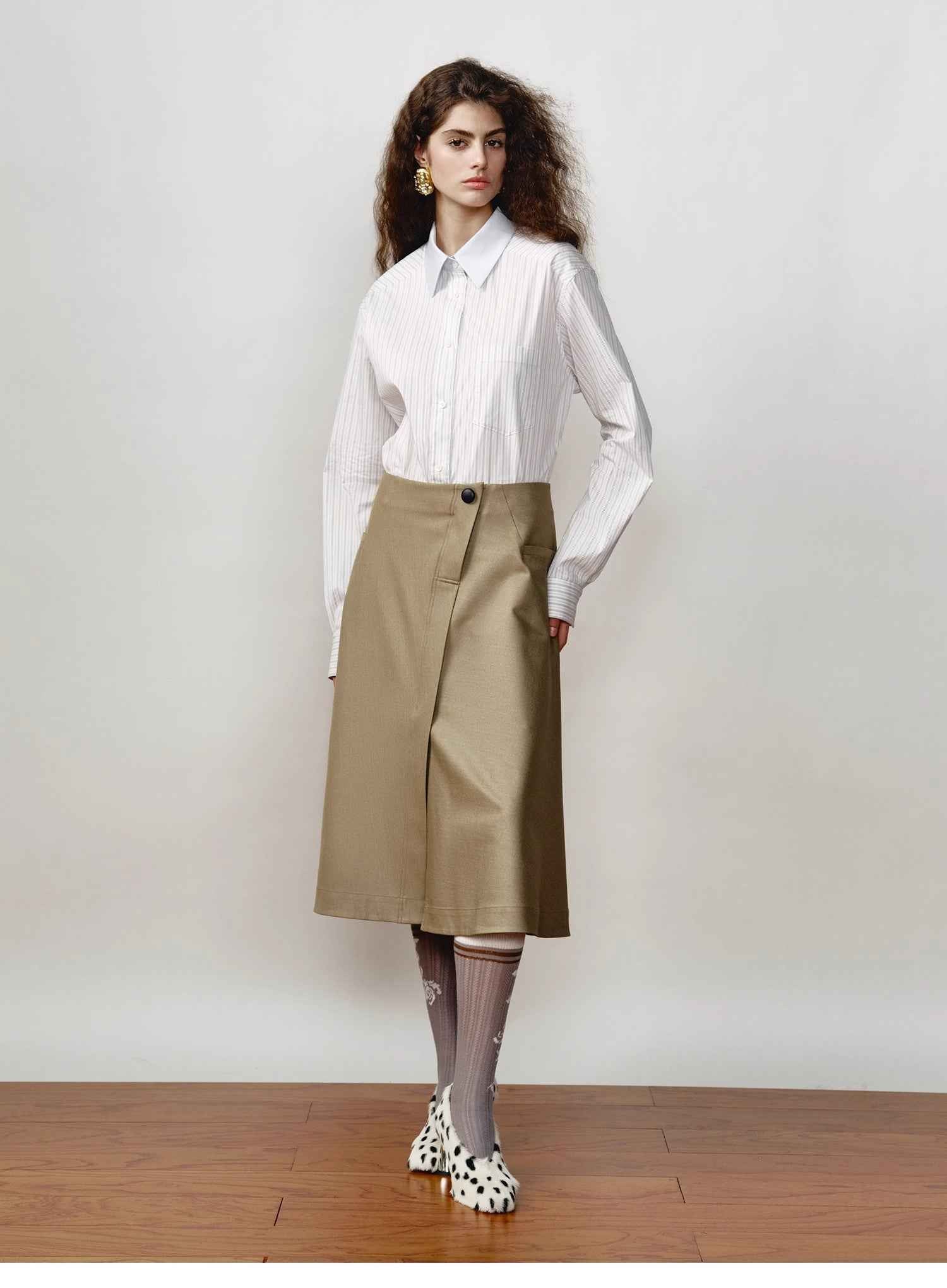 Classic Striped Shirt - Premium Women's Fashion - Women's Clothing - Blouses & Shirts from Tooksie - Just $53.99! Shop now at Tooksie