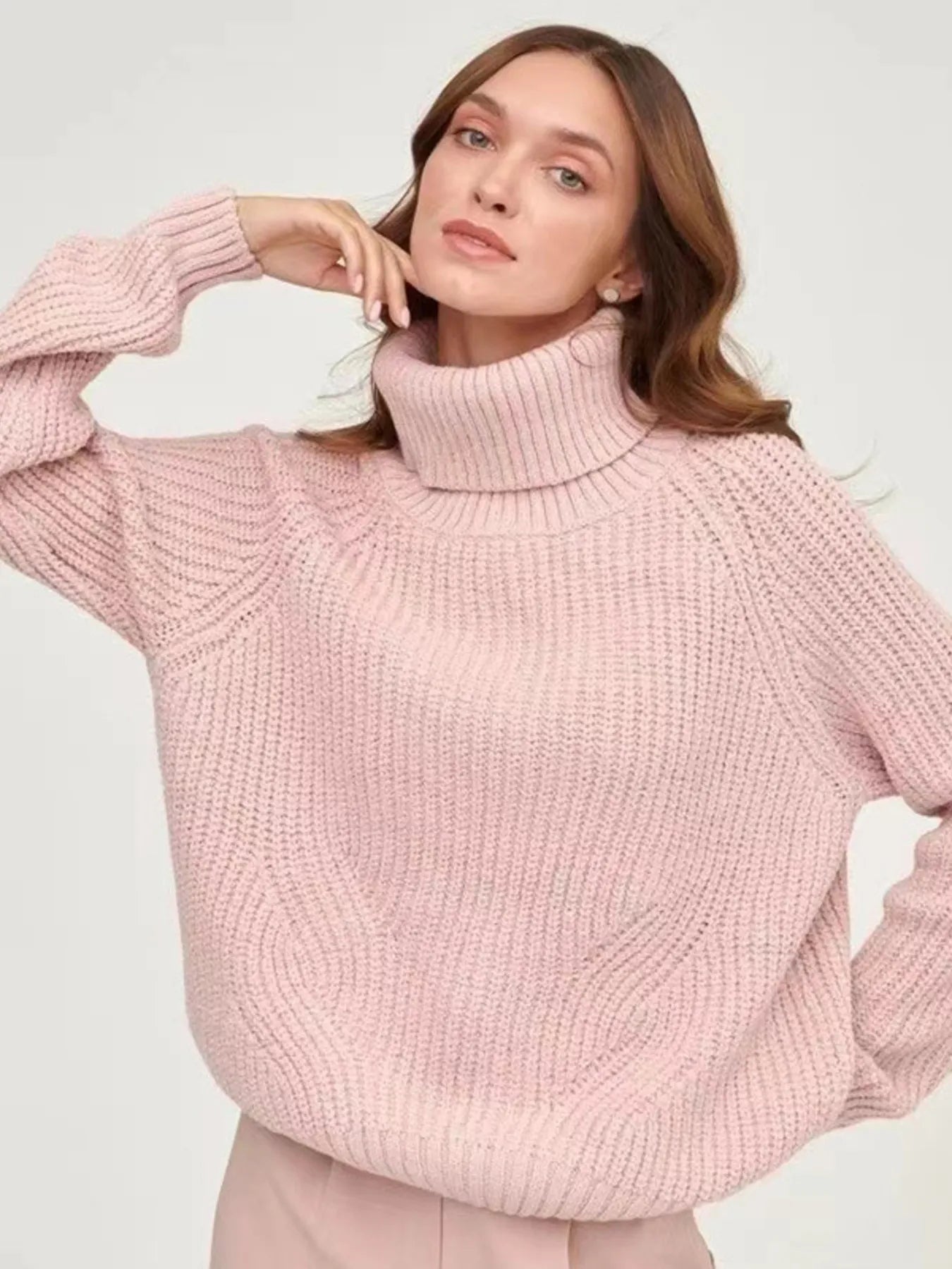 Turtleneck Long Sleeve Sweater - Premium variable from Tooksie - Just $38.99! Shop now at Tooksie