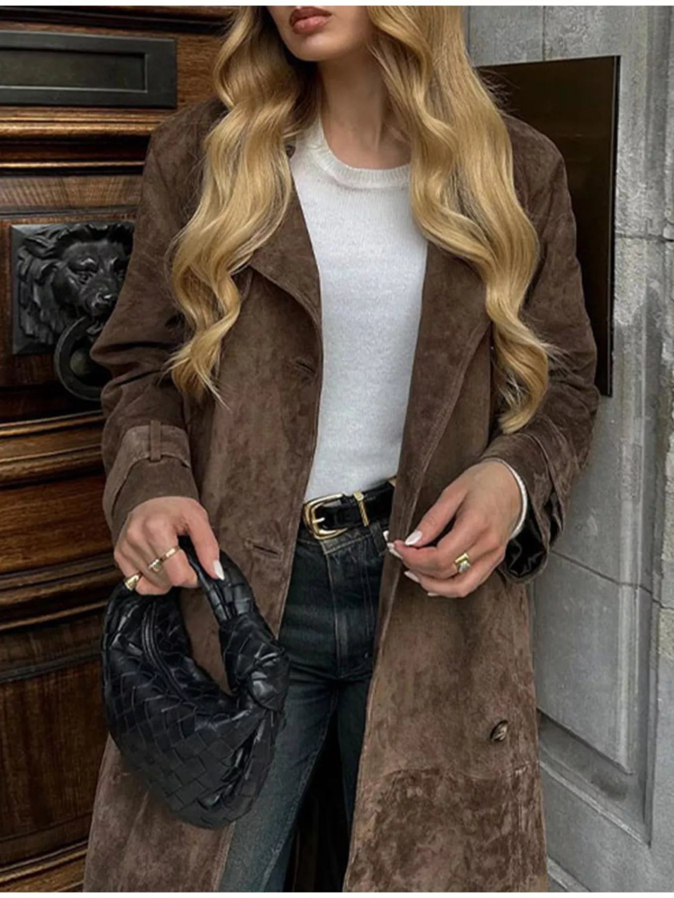 Soft Touch Double Breasted Trench Coat - Premium variable from Tooksie - Just $93.99! Shop now at Tooksie