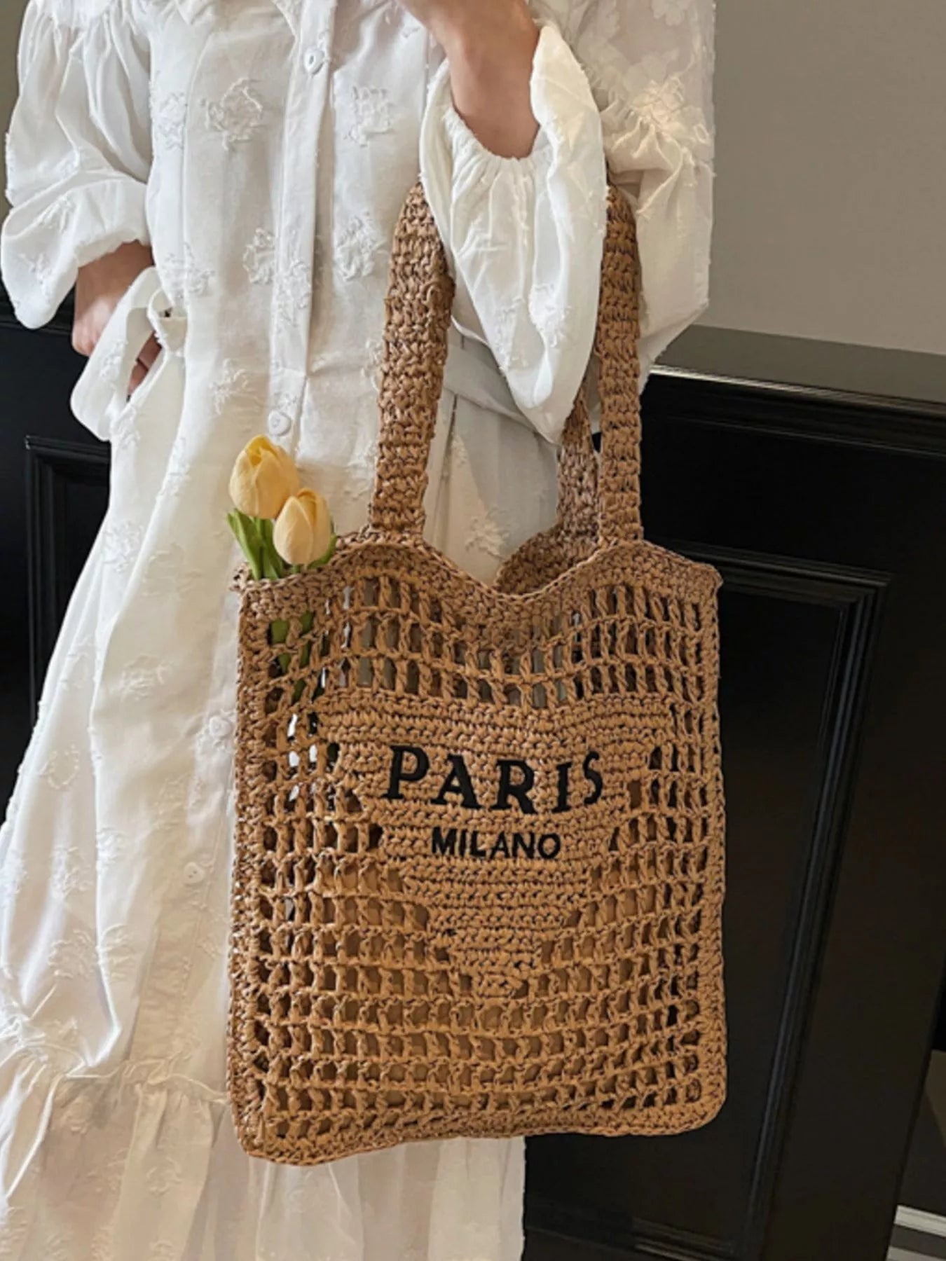 The Textured Woven Tote - Premium variable from Tooksie - Just $44.99! Shop now at Tooksie