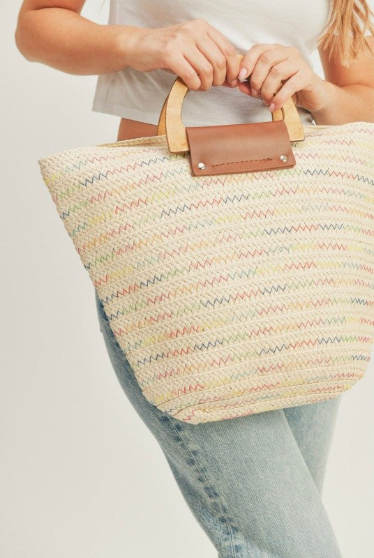 Woven Summer Tote Bag - Premium variable from Tooksie - Just $42.99! Shop now at Tooksie