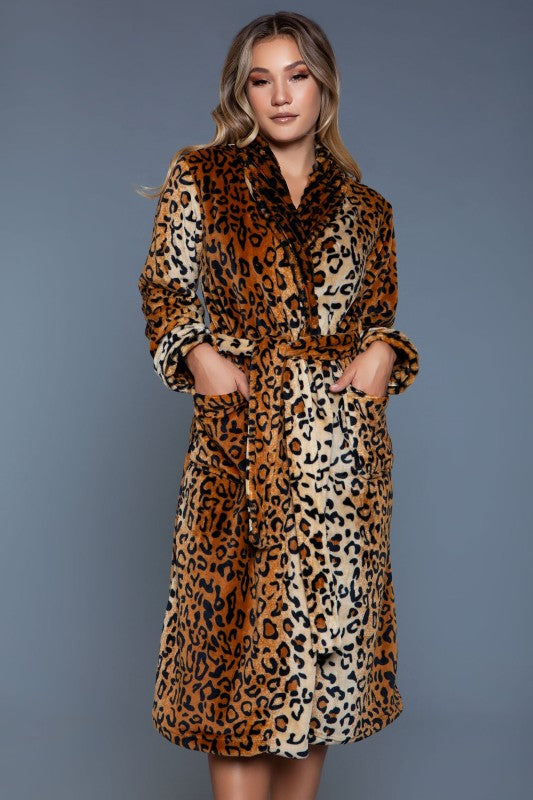 2071 Leopard Robe - Premium variable from Tooksie - Just $35.99! Shop now at Tooksie