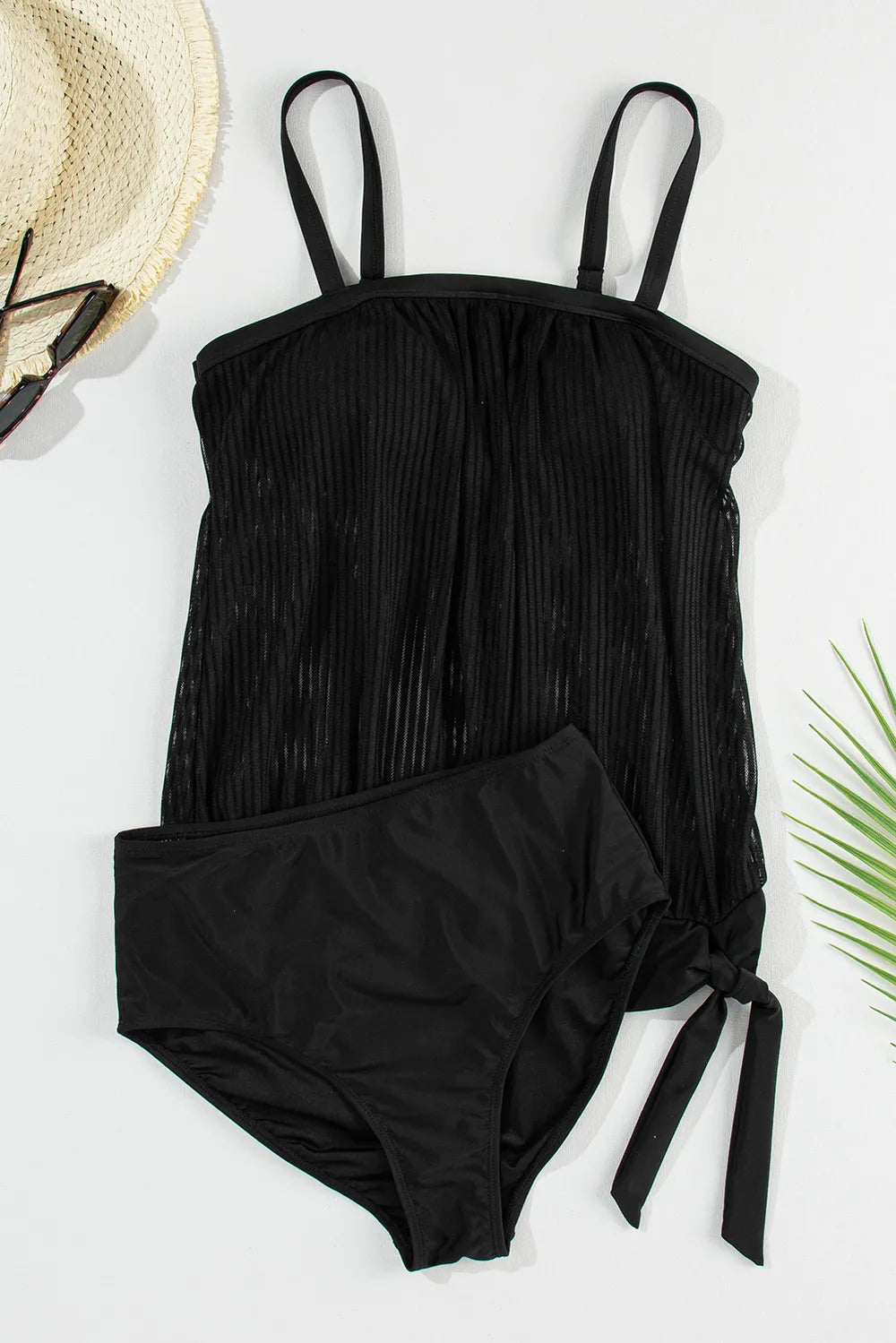 Square Neck Spaghetti Strap Tankini Set - Premium variable from Tooksie - Just $36.99! Shop now at Tooksie