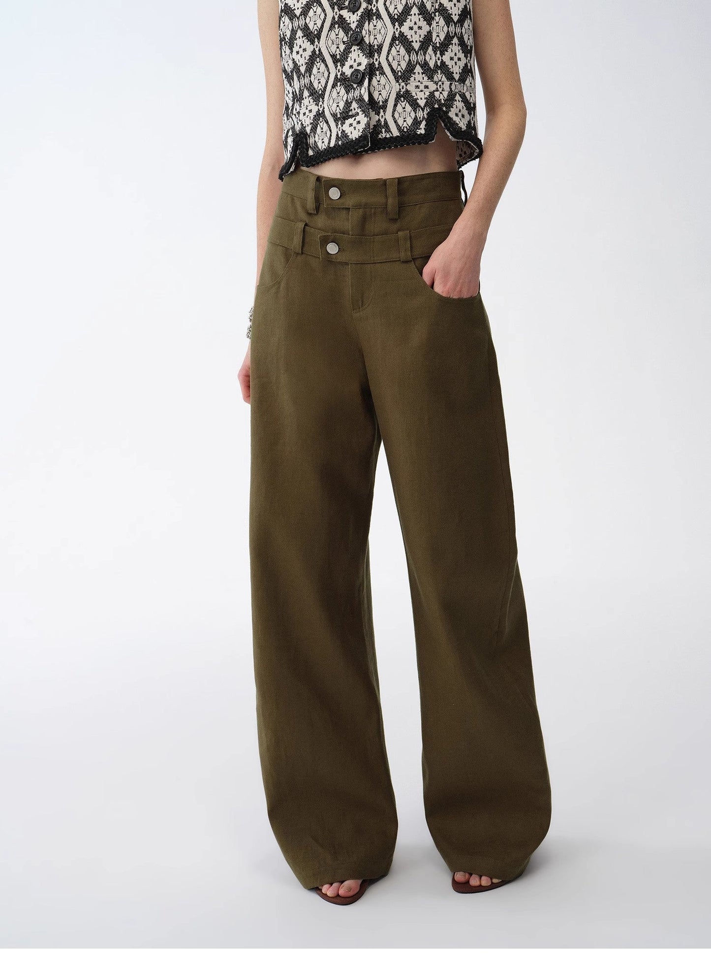 Relaxed Fit Linen Trousers - Premium variable from Tooksie - Just $126.99! Shop now at Tooksie