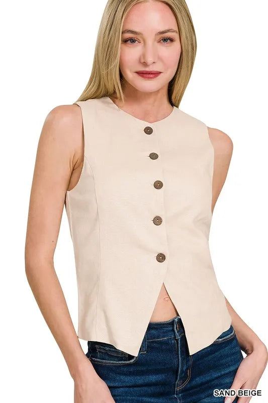 Button Down Vest - Premium variable from Tooksie - Just $30.99! Shop now at Tooksie
