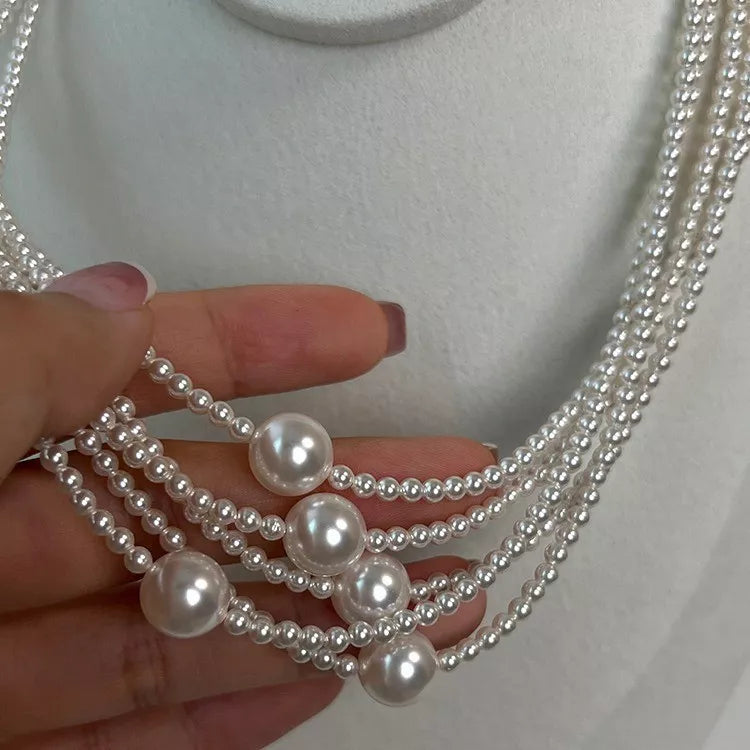 Pearl Bead Choker Necklace - Premium simple from Tooksie - Just $29.99! Shop now at Tooksie
