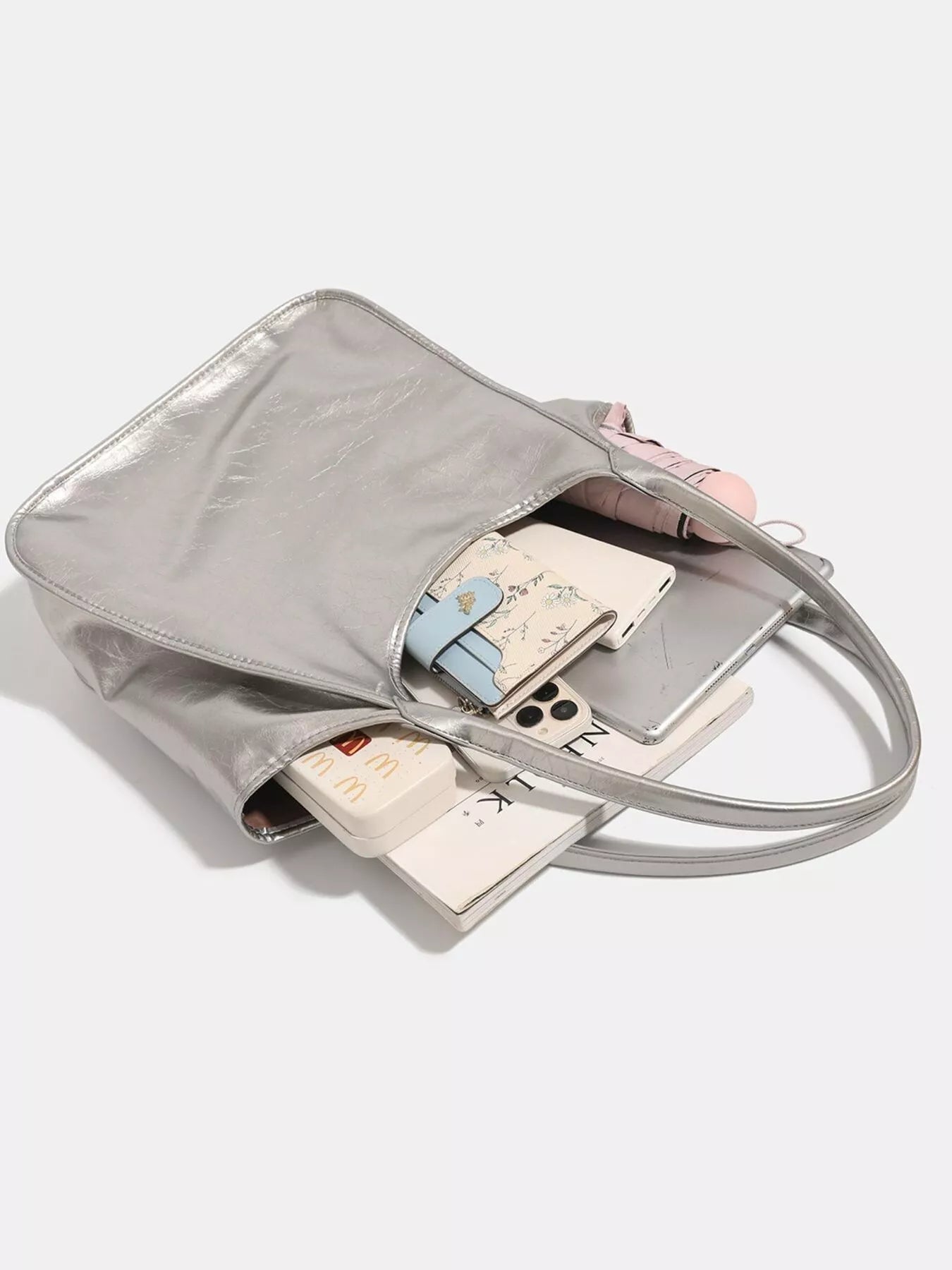 Metallic Tote Bag - Premium simple from Tooksie - Just $47.99! Shop now at Tooksie