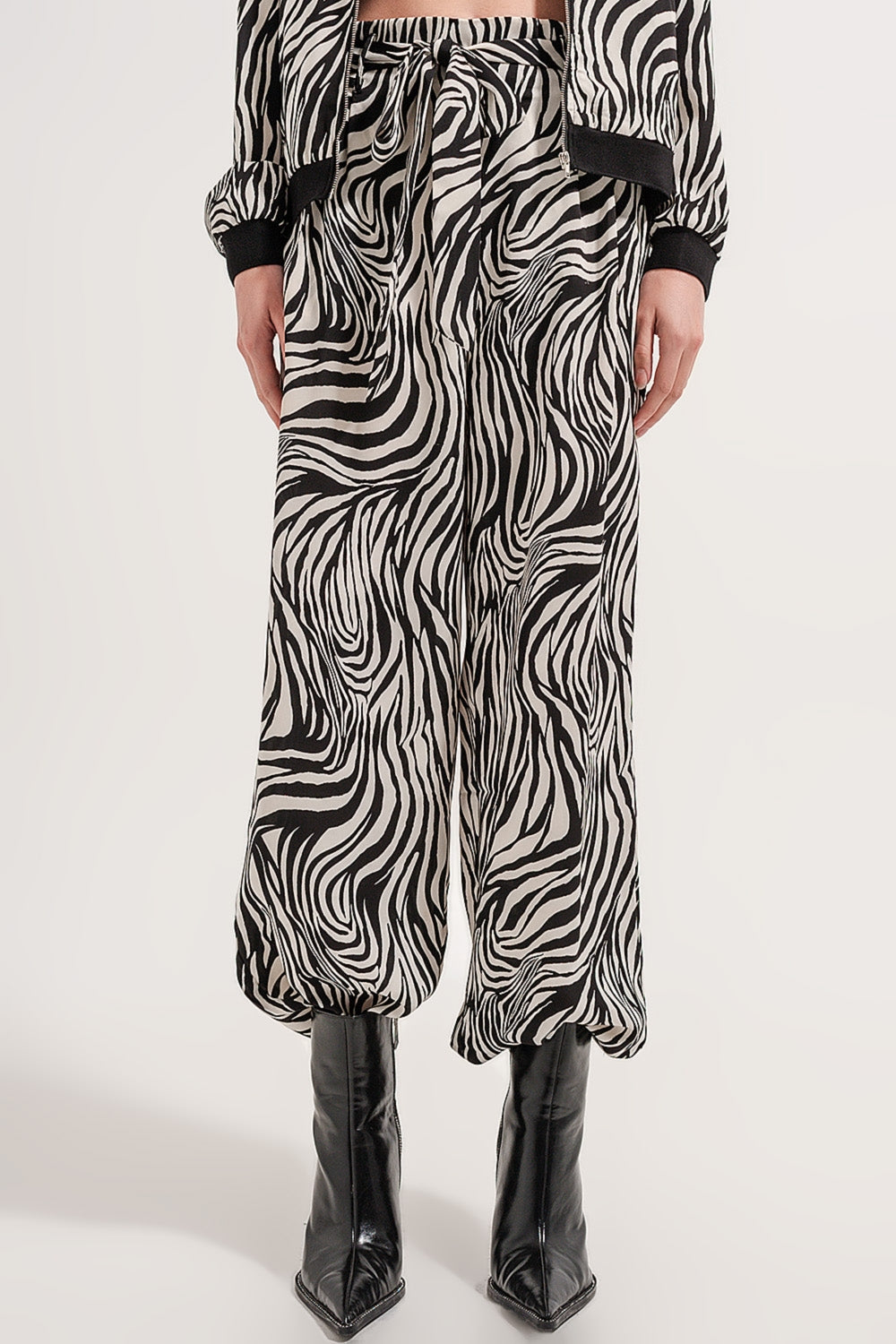 Zebra Print Wide Leg Trousers - Premium variable from Tooksie - Just $66.90! Shop now at Tooksie