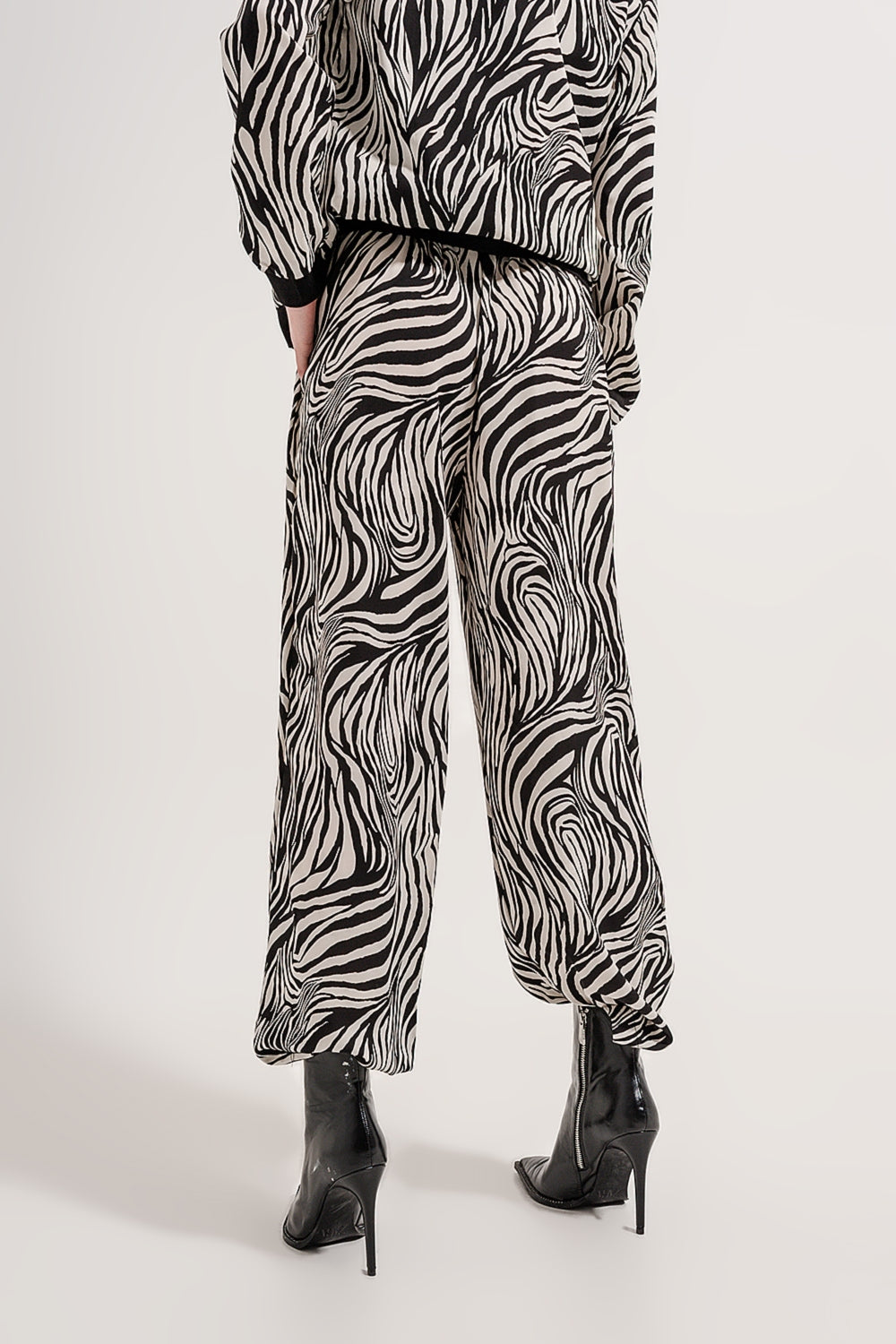 Zebra Print Wide Leg Trousers - Premium variable from Tooksie - Just $66.90! Shop now at Tooksie