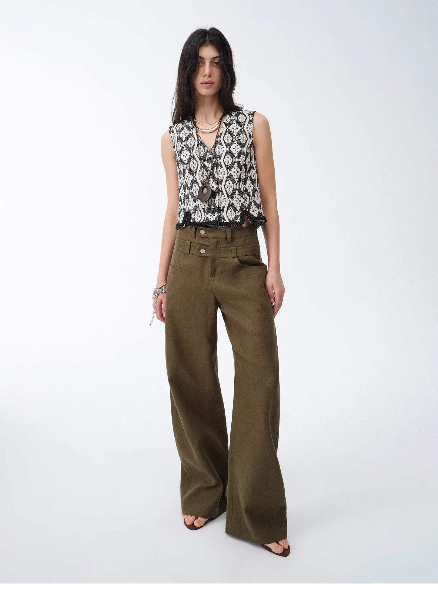 Relaxed Fit Linen Trousers - Premium variable from Tooksie - Just $126.99! Shop now at Tooksie