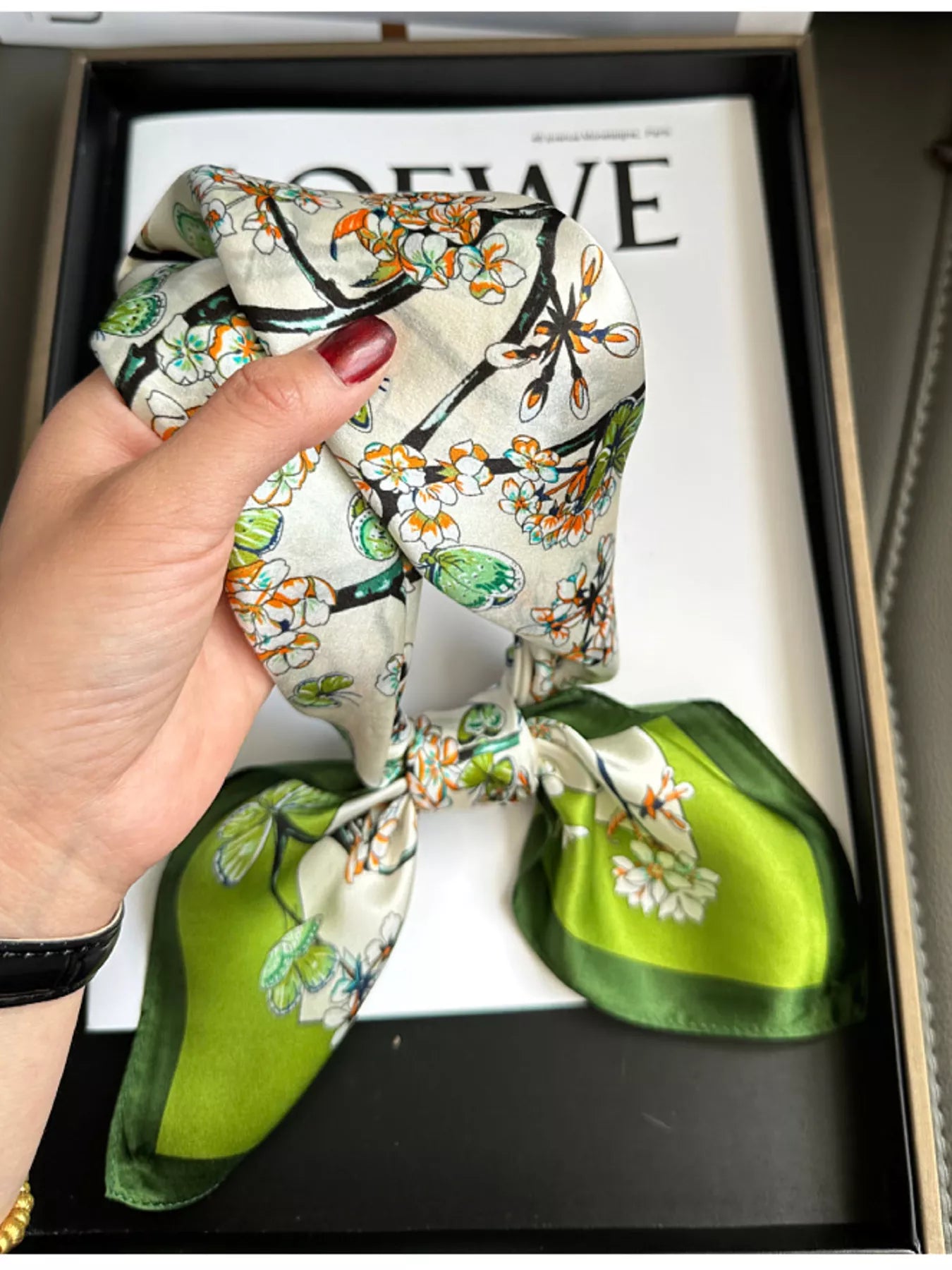 Floral Silk Scarf - Premium simple from Tooksie - Just $36.99! Shop now at Tooksie