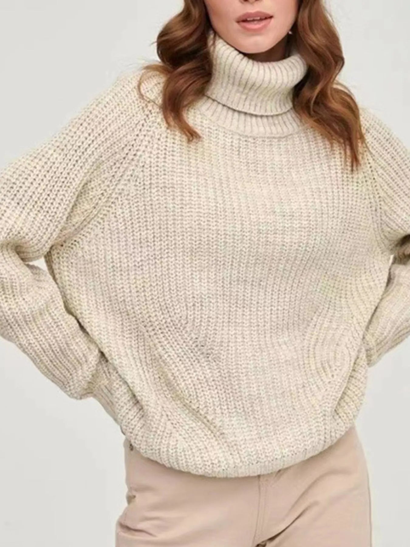 Turtleneck Long Sleeve Sweater - Premium variable from Tooksie - Just $38.99! Shop now at Tooksie