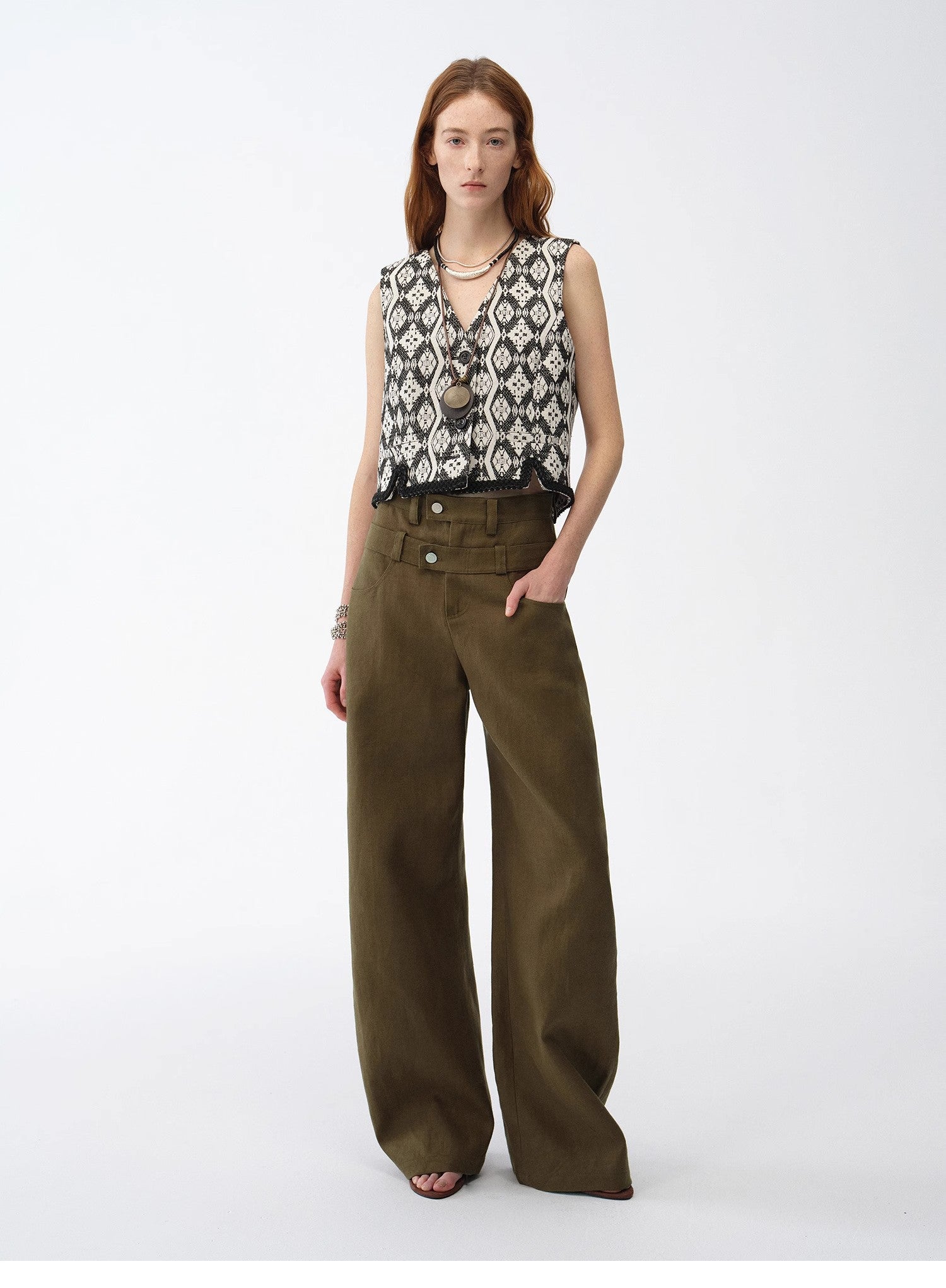 Relaxed Fit Linen Trousers - Premium variable from Tooksie - Just $126.99! Shop now at Tooksie