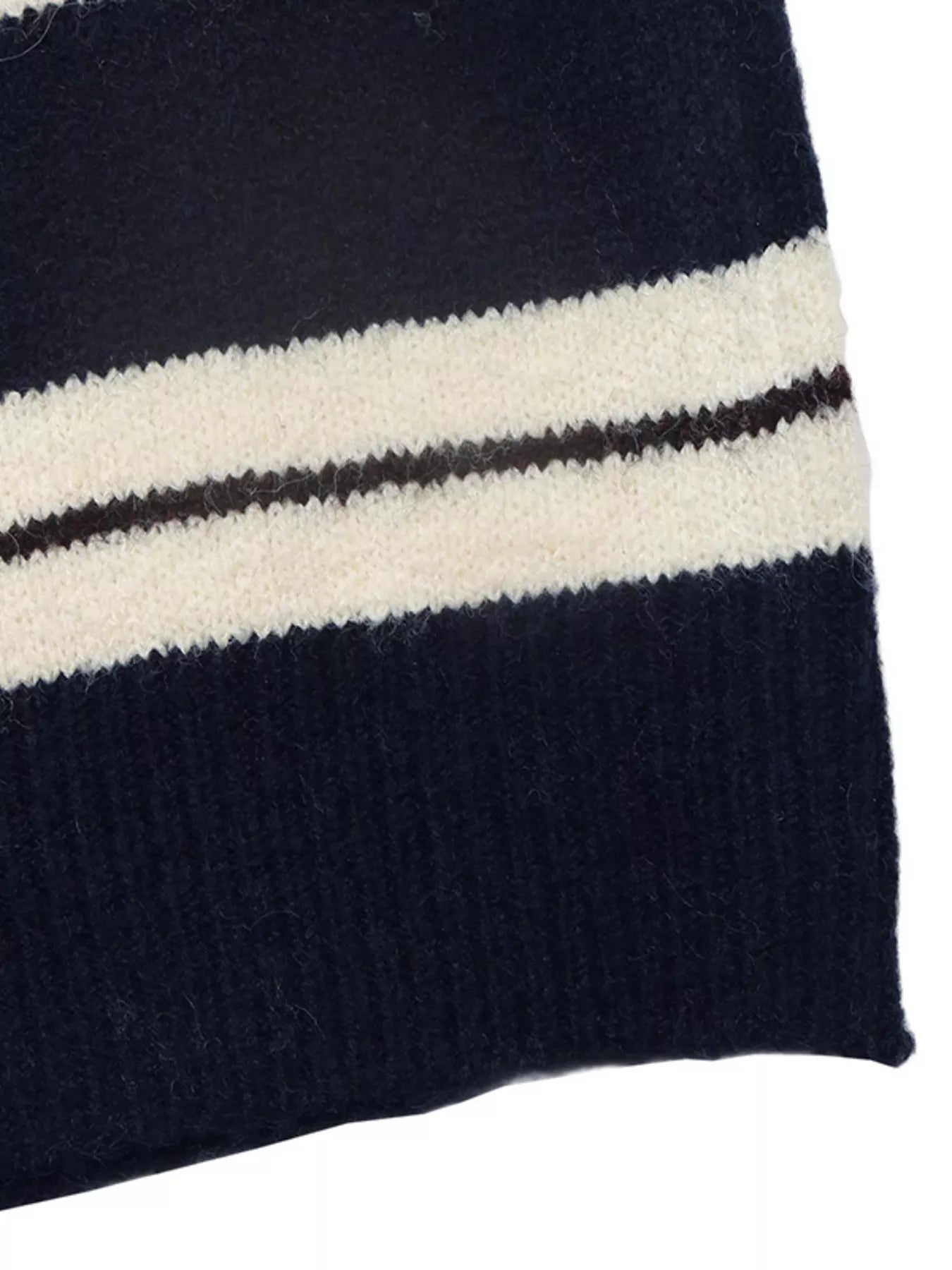 Striped Long Sleeve Button Detail Polo Sweater - Premium variable from Tooksie - Just $41.99! Shop now at Tooksie