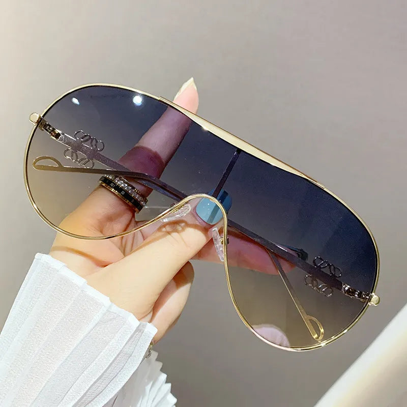 Gradient Oversize Aviator Sunglasses - Premium variable from Tooksie - Just $17.99! Shop now at Tooksie