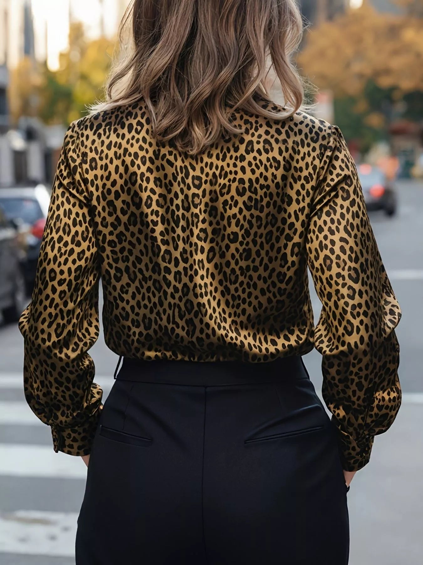 Leopard Button Up Long Sleeve Shirt - Premium variable from Tooksie - Just $35.99! Shop now at Tooksie