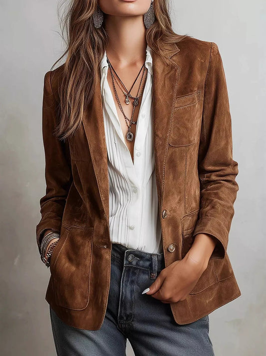 Brushed Luxe Single Breasted Blazer - Premium variable from Tooksie - Just $55.99! Shop now at Tooksie