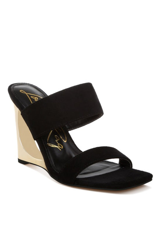 Sculpted Wedge Slip-On Sandals - Premium variable from Tooksie - Just $74.99! Shop now at Tooksie