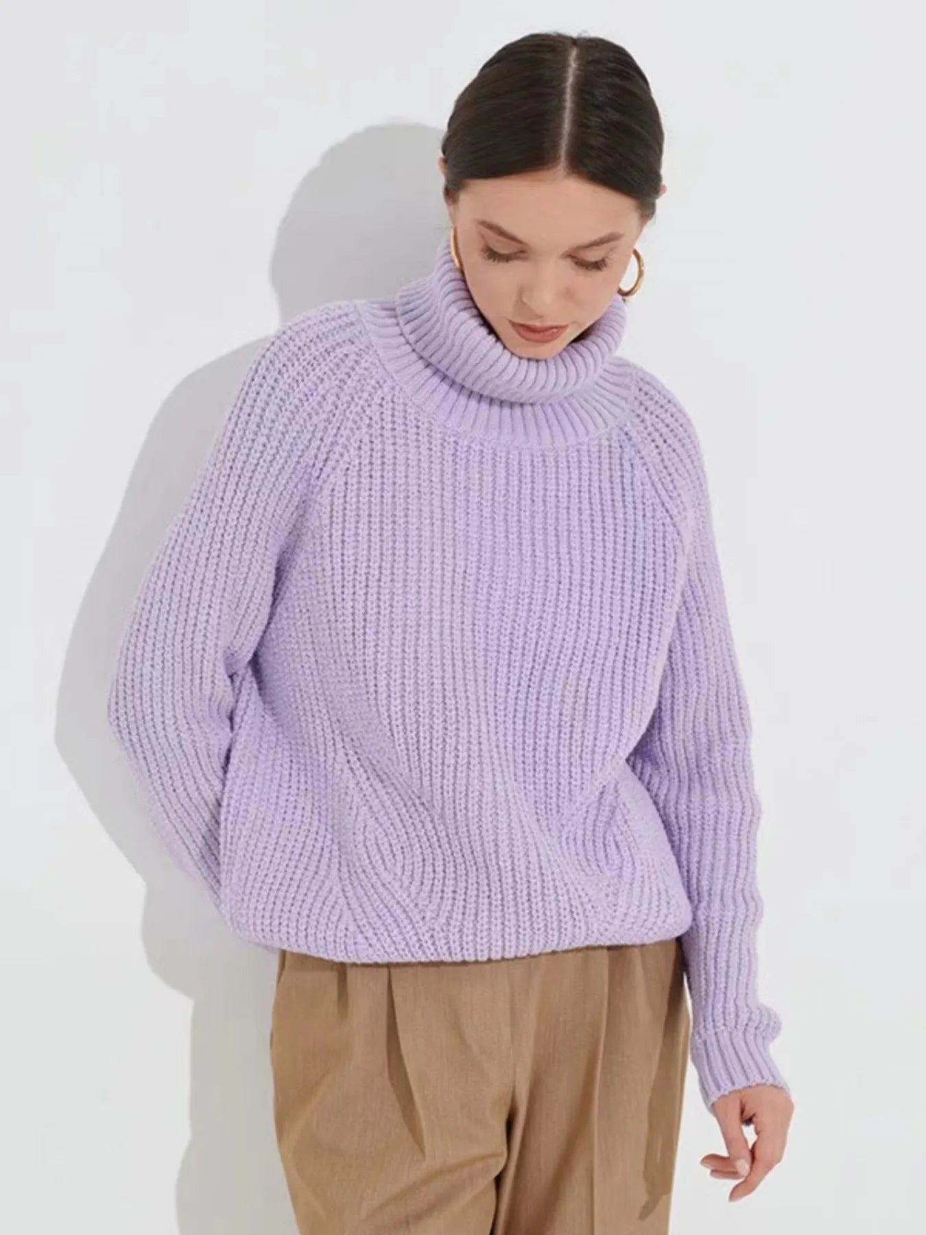 Turtleneck Long Sleeve Sweater - Premium variable from Tooksie - Just $38.99! Shop now at Tooksie