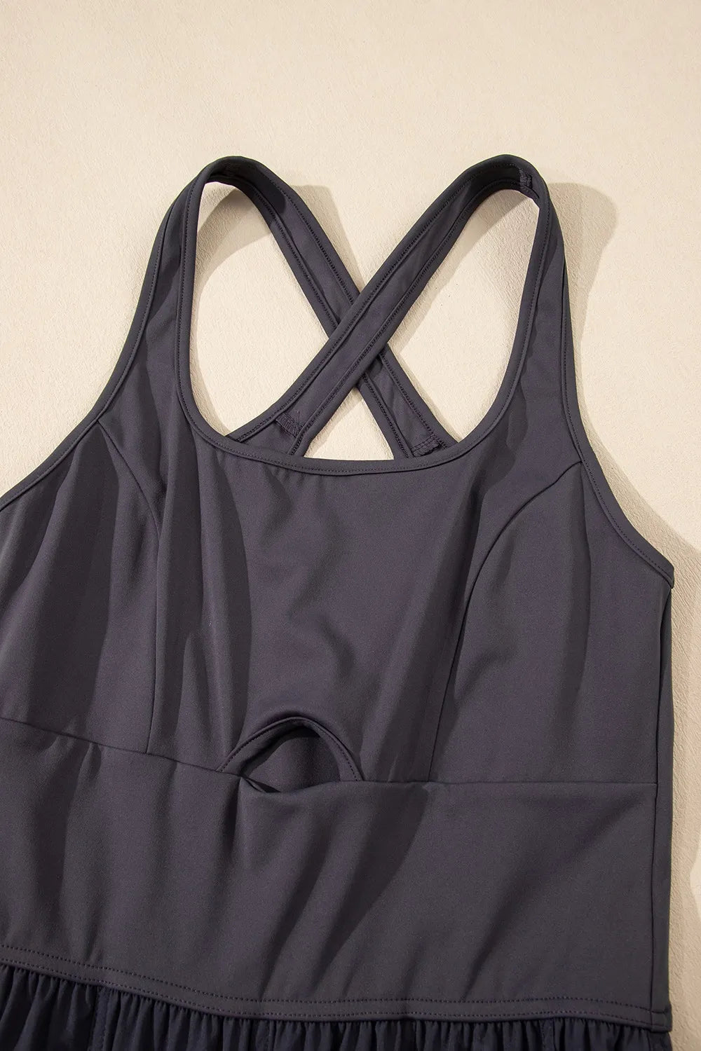 Cutout Square Neck Yoga Jumpsuit - Premium variable from Tooksie - Just $48.99! Shop now at Tooksie