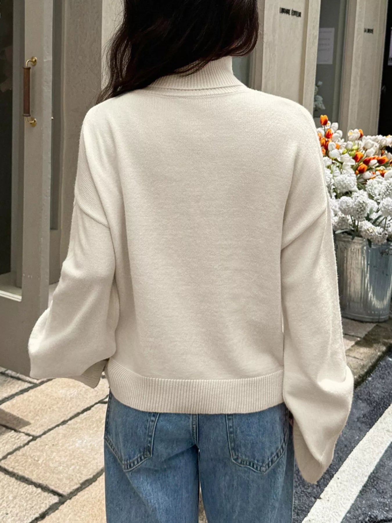 Turtleneck Long Sleeve Sweater - Premium variable from Tooksie - Just $50.99! Shop now at Tooksie