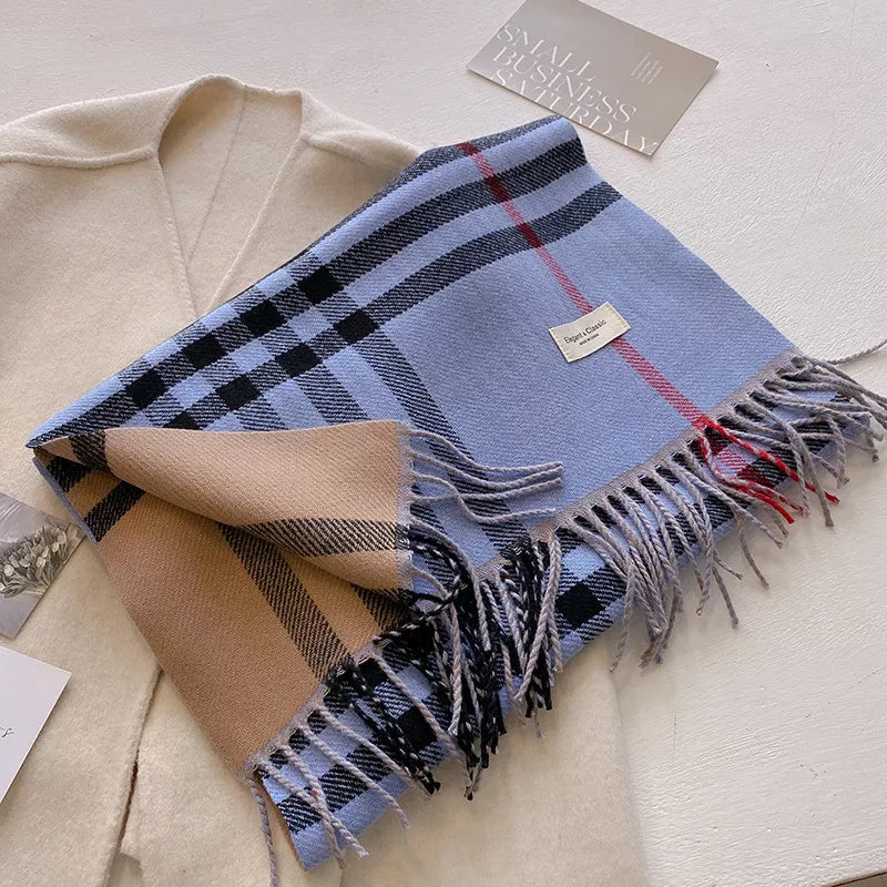 Plaid Fringe Winter Scarf - Premium variable from Tooksie - Just $24.99! Shop now at Tooksie