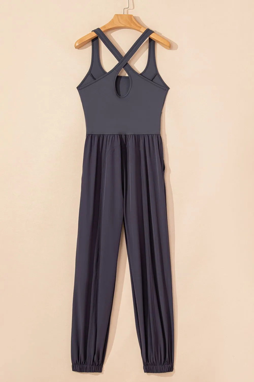 Cutout Square Neck Yoga Jumpsuit - Premium variable from Tooksie - Just $48.99! Shop now at Tooksie