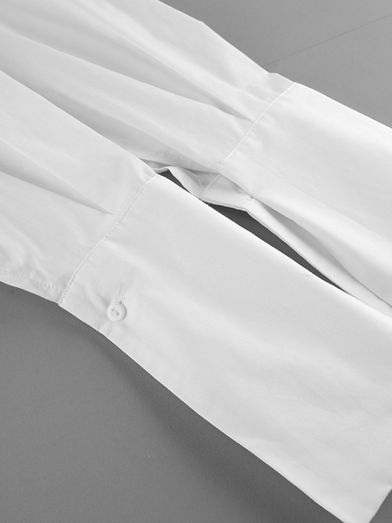 Button Up Cuff Detail Shirt - Premium variable from Tooksie - Just $46.99! Shop now at Tooksie