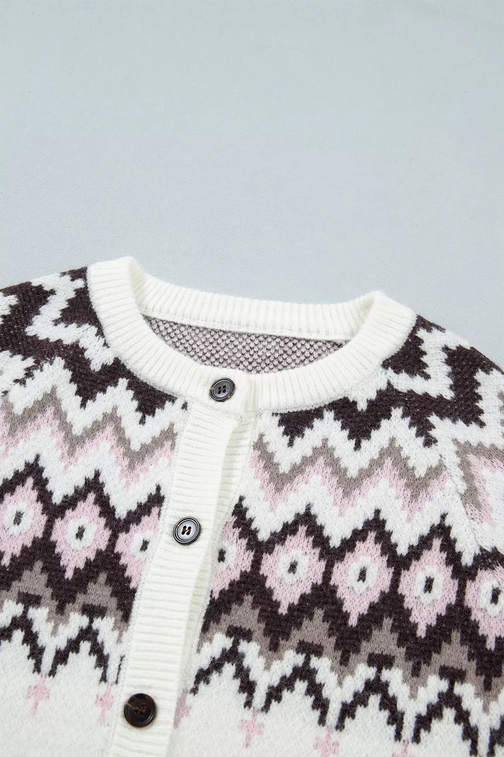 Fair Isle Buttoned Knit Cardigan - Premium variable from Tooksie - Just $58.99! Shop now at Tooksie