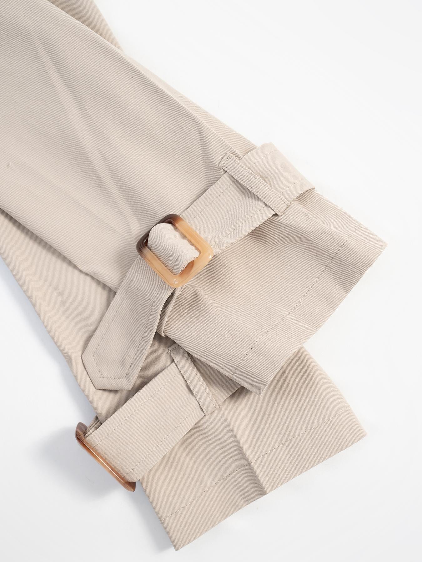 Double-Breasted Cropped Trench Coat - Premium variable from Tooksie - Just $47.99! Shop now at Tooksie