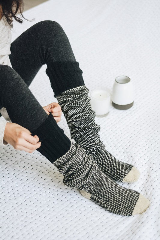 Knitted Lounge Socks - Premium variable from Tooksie - Just $17.50! Shop now at Tooksie