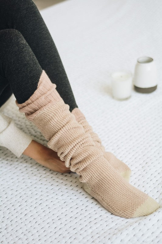 Knitted Lounge Socks - Premium variable from Tooksie - Just $17.50! Shop now at Tooksie