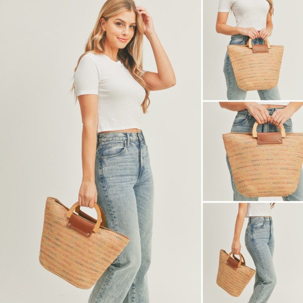 Woven Summer Tote Bag - Premium variable from Tooksie - Just $42.99! Shop now at Tooksie