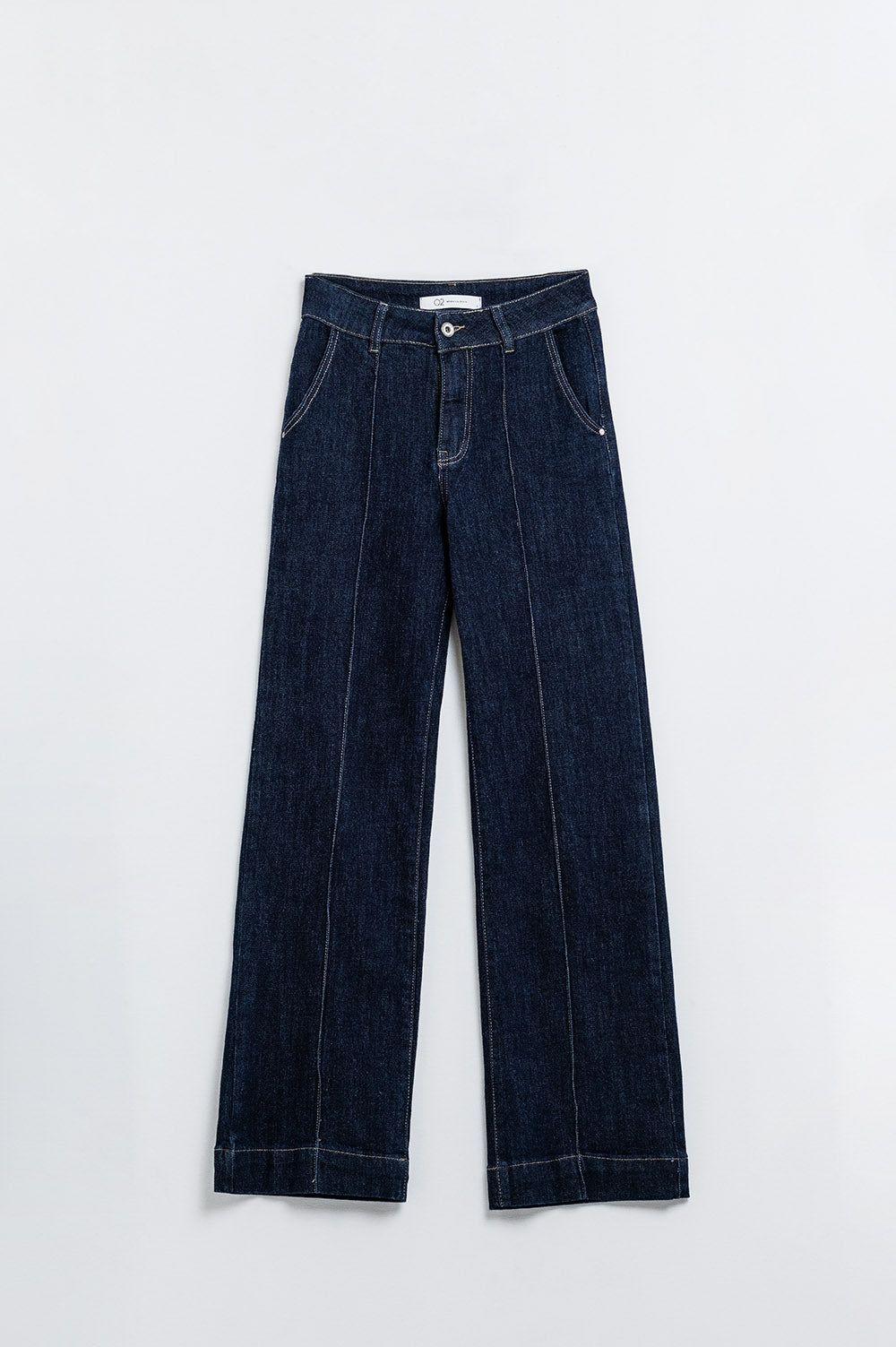 Dark Blue Denim Jeans with Contrast Stitching - Premium variable from Tooksie - Just $74.90! Shop now at Tooksie