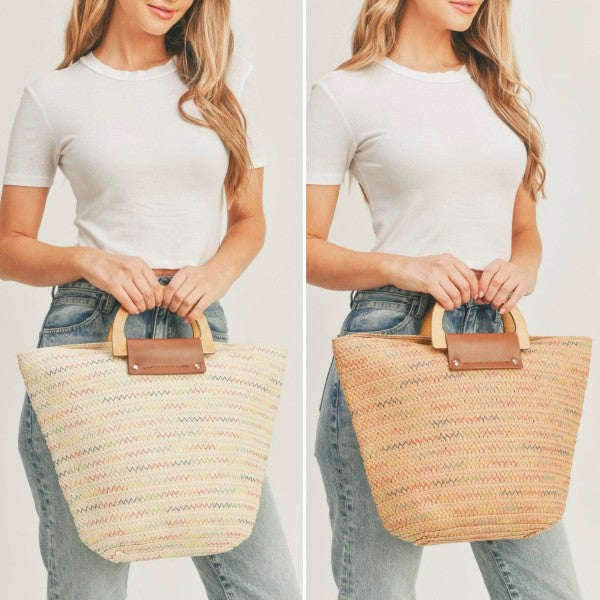 Woven Summer Tote Bag - Premium variable from Tooksie - Just $42.99! Shop now at Tooksie