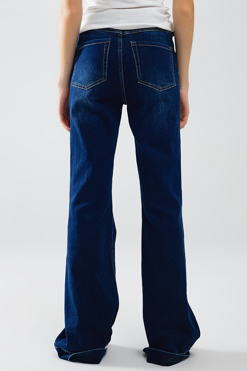 Dark Blue High Waisted Flare Jeans - Premium variable from Tooksie - Just $79.90! Shop now at Tooksie