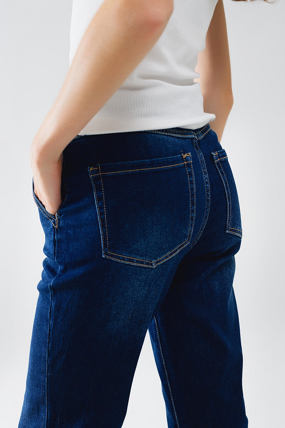 Dark Blue High Waisted Flare Jeans - Premium variable from Tooksie - Just $79.90! Shop now at Tooksie