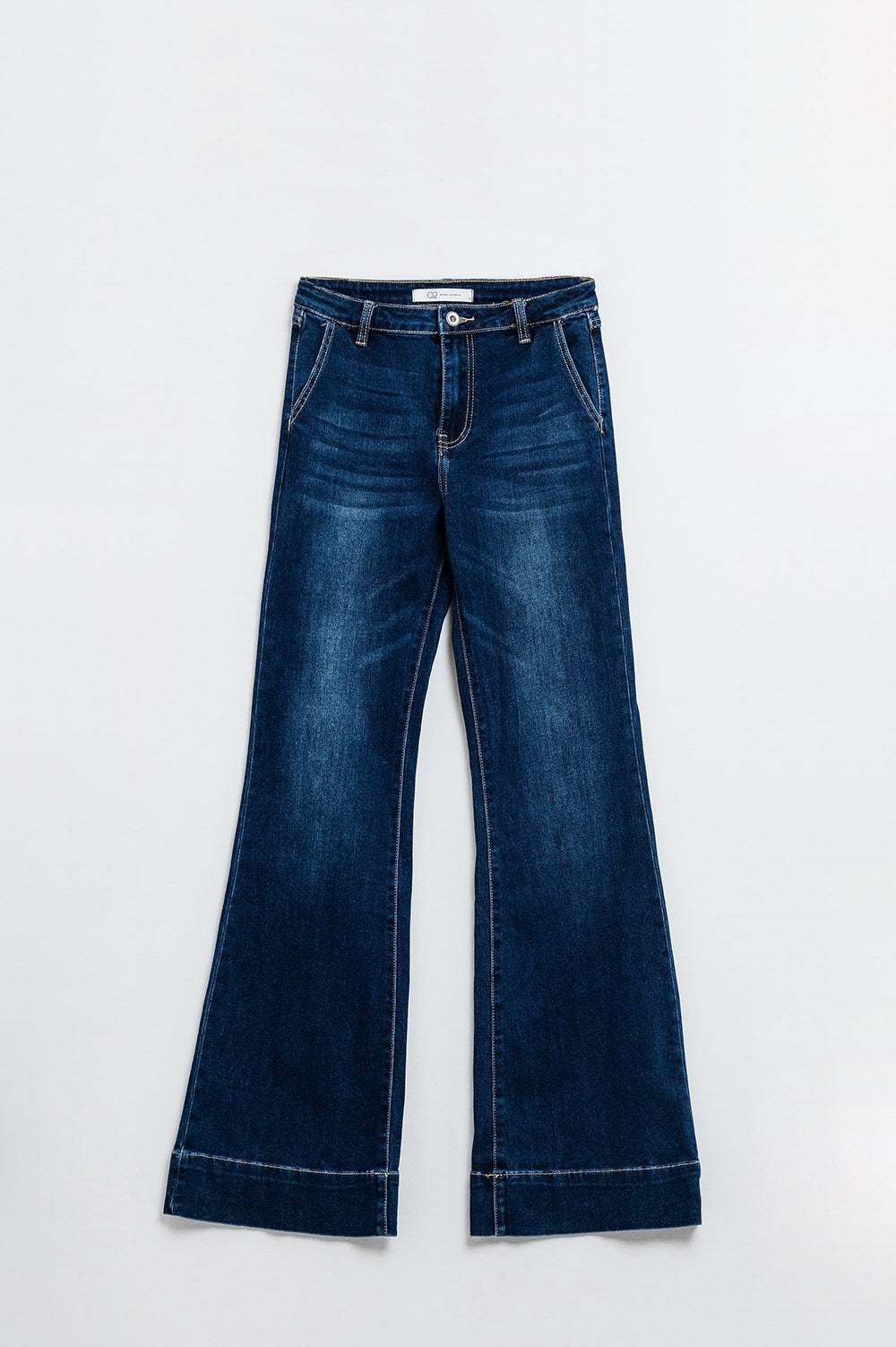 Dark Blue High Waisted Flare Jeans - Premium variable from Tooksie - Just $79.90! Shop now at Tooksie