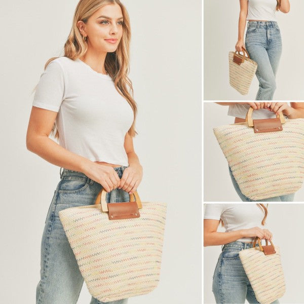 Woven Summer Tote Bag - Premium variable from Tooksie - Just $42.99! Shop now at Tooksie