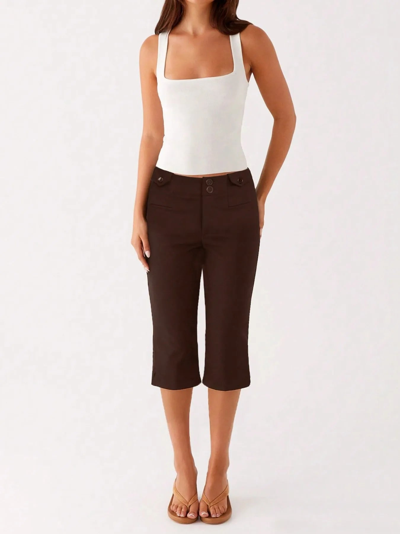 High-Waisted Capri Pants - Premium variable from Tooksie - Just $28.99! Shop now at Tooksie