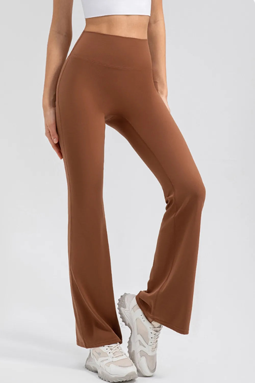 High Waisted Flared Yoga Leggings - Premium variable from Tooksie - Just $31.99! Shop now at Tooksie