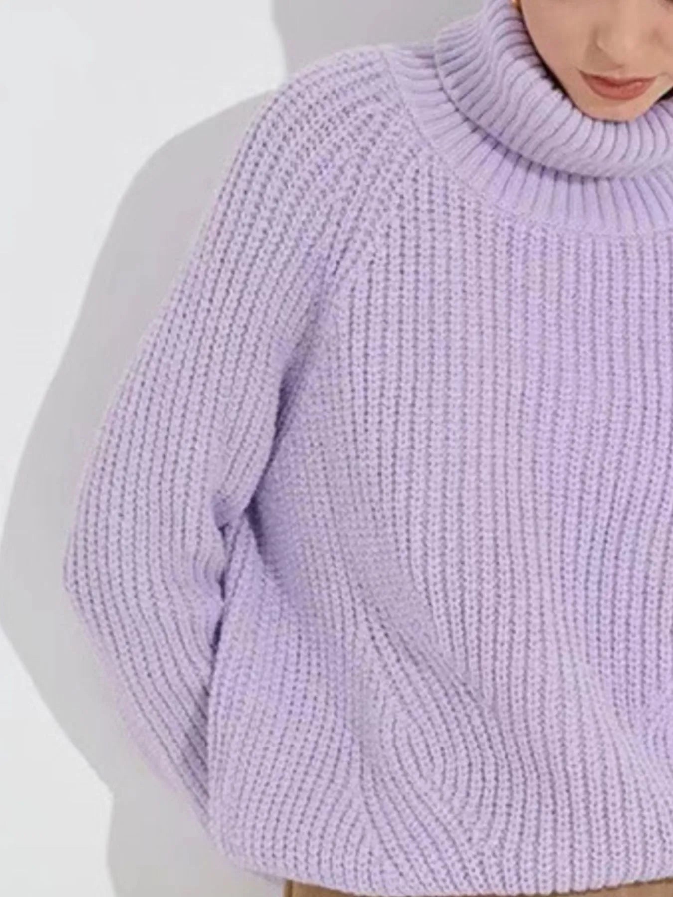 Turtleneck Long Sleeve Sweater - Premium variable from Tooksie - Just $38.99! Shop now at Tooksie