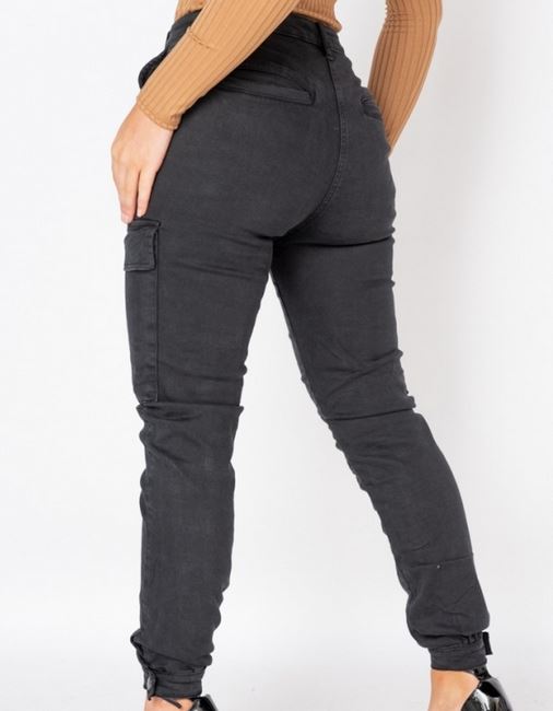 Charcoal Cargo Jeans - Premium variable from Tooksie - Just $39.99! Shop now at Tooksie