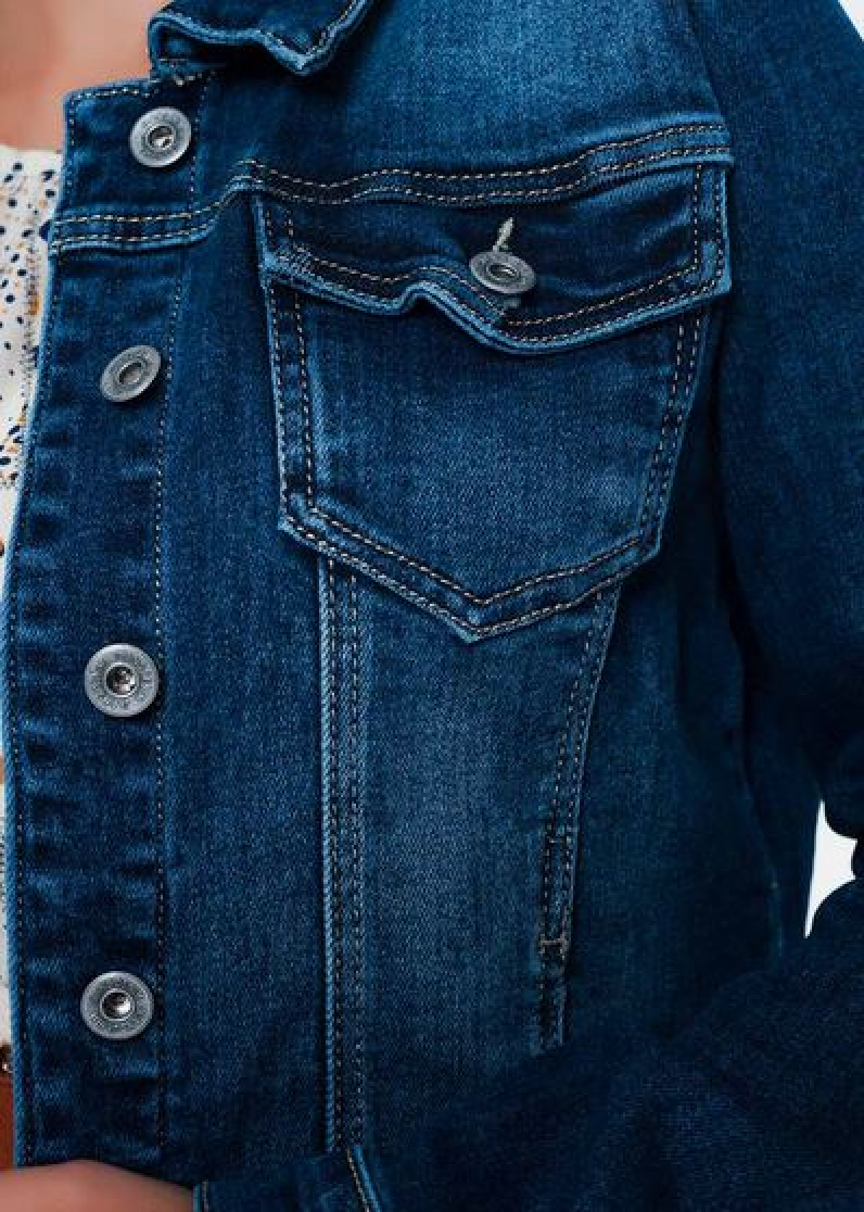 Mid Wash Denim Jacket - Premium variation from Tooksie - Just $44.99! Shop now at Tooksie