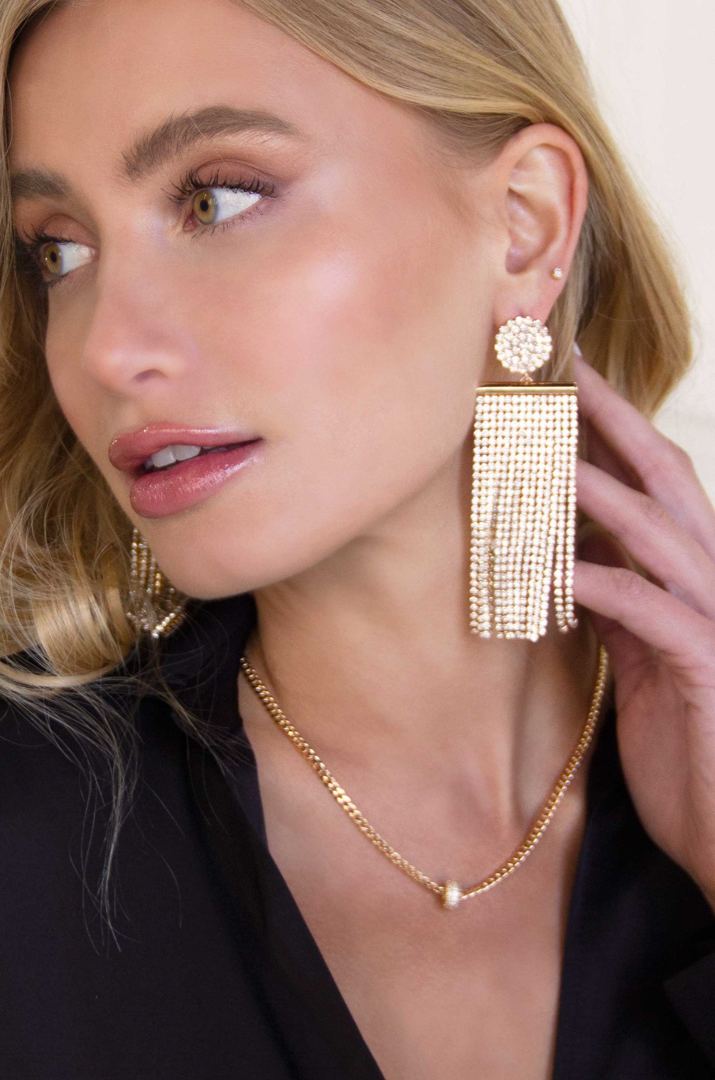 All the Movement Crystal Fringe Earrings - Premium Earrings from Ettika - Just $75! Shop now at Tooksie