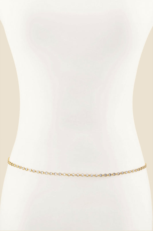 Always A Pleasure Dainty Crystal Body Chain - Premium Body Chains & Belts from Ettika - Just $98! Shop now at Tooksie