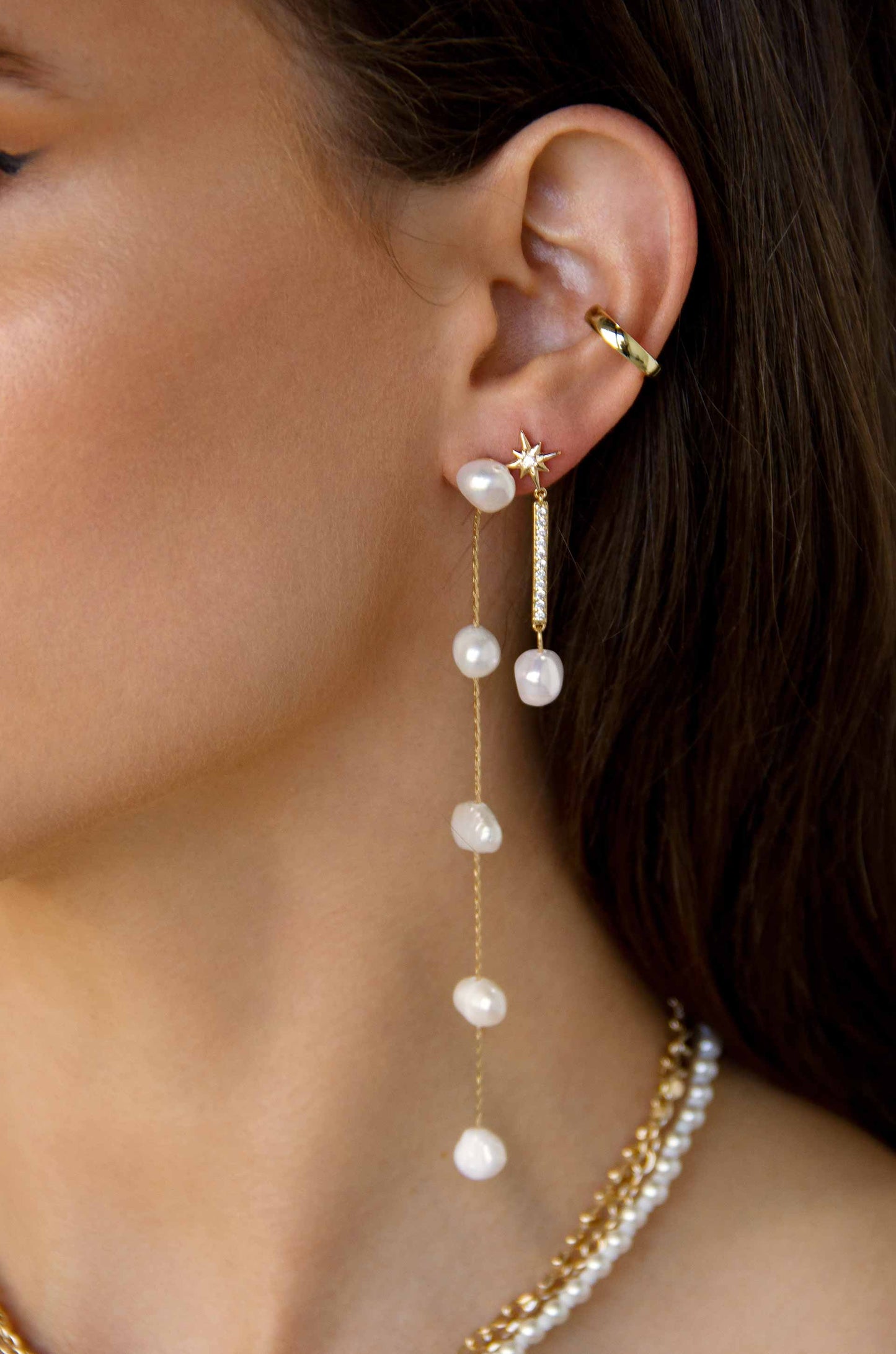 Celestial Pearl Dangle Earrings - Premium Earrings from Ettika - Just $55! Shop now at Tooksie