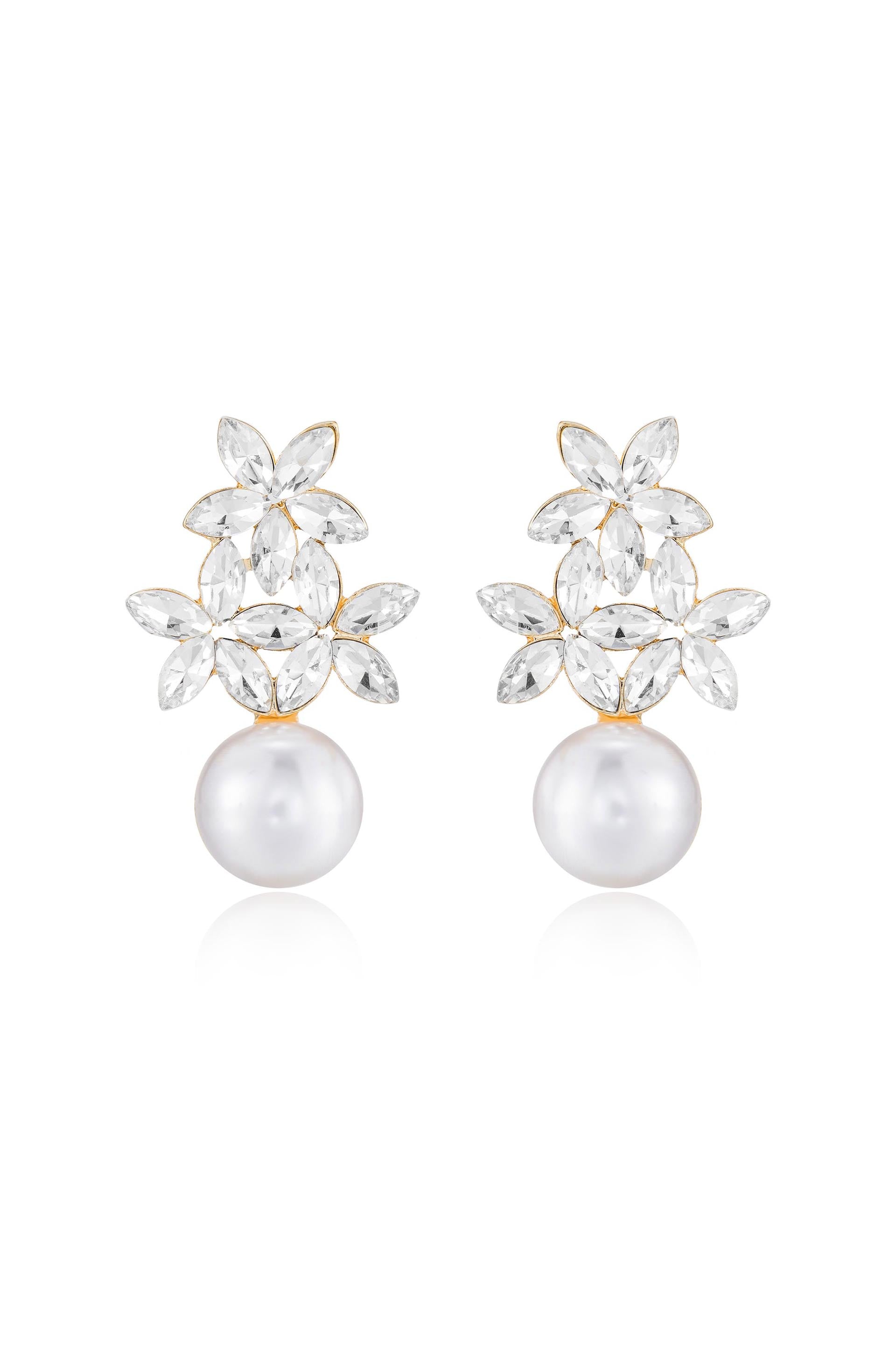 Best Day Crystal & Pearl Earrings - Premium Earrings from Ettika - Just $45! Shop now at Tooksie