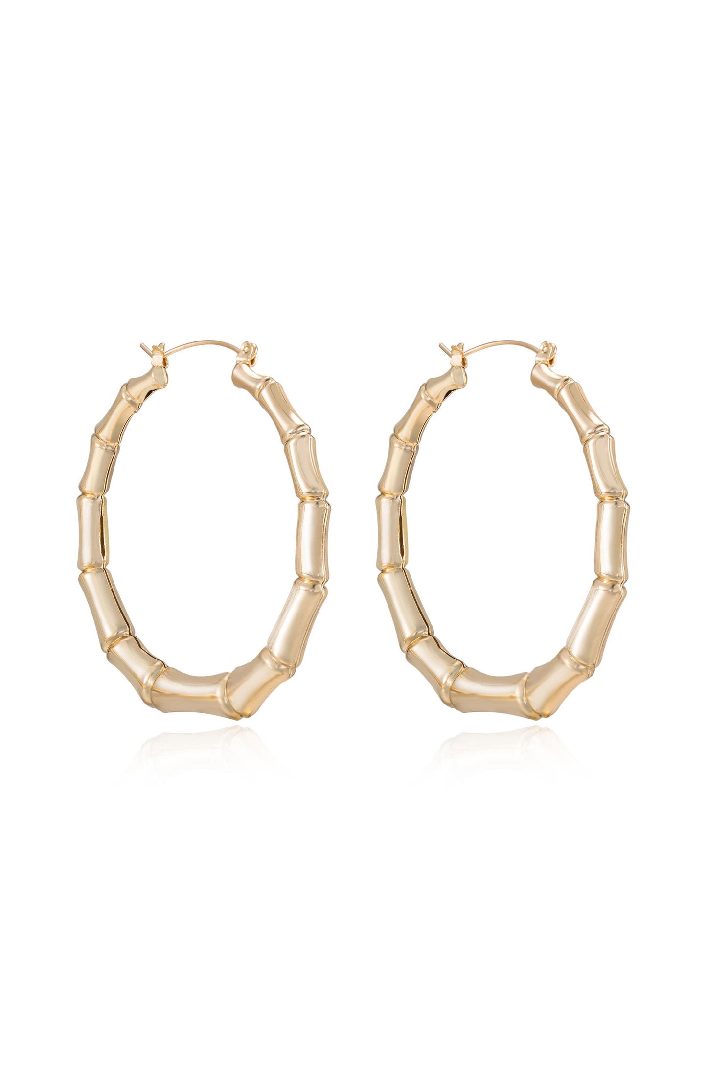 Bamboo Hoop Earrings - Premium Earrings from Ettika - Just $45! Shop now at Tooksie