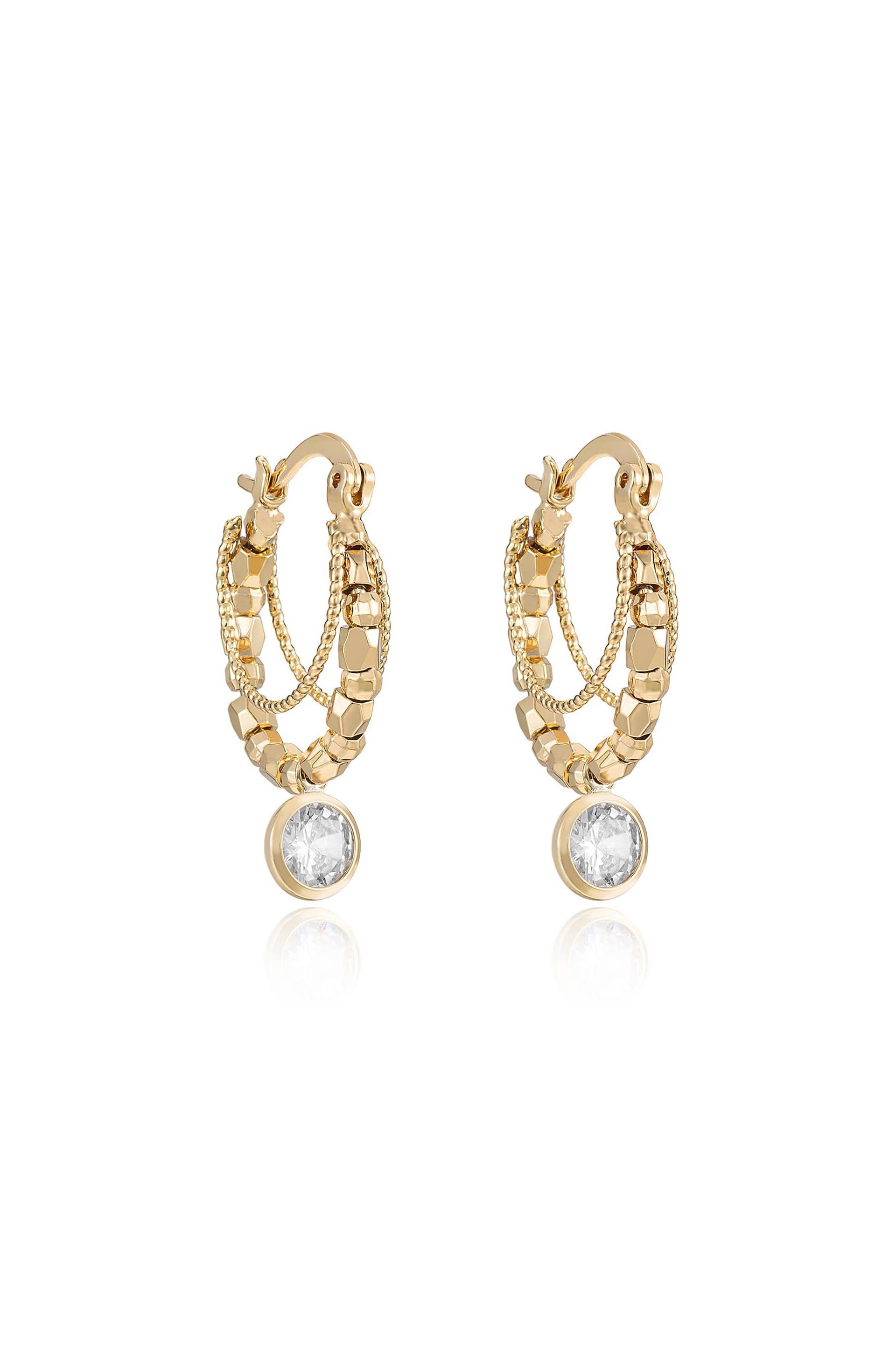 Boho Golden Hoop Earrings - Premium Earrings from Ettika - Just $50! Shop now at Tooksie